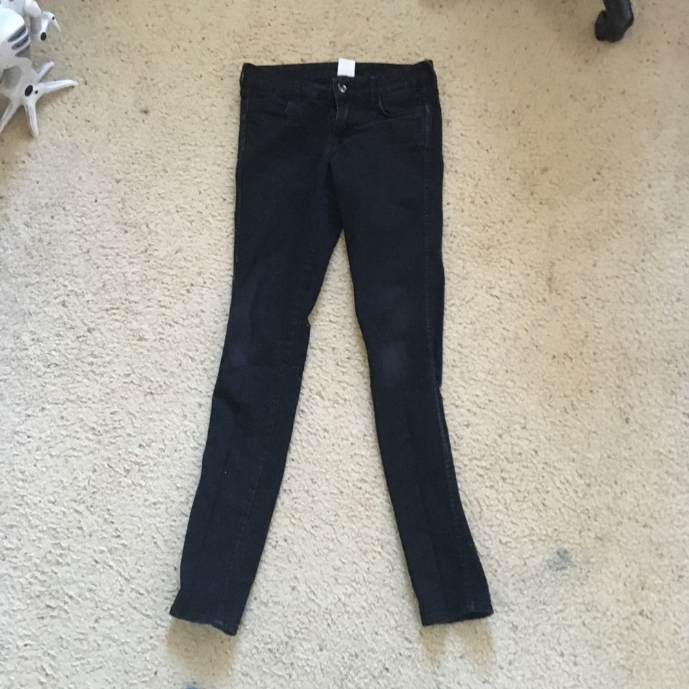 H&M black low waist skinny jeans size 28/32